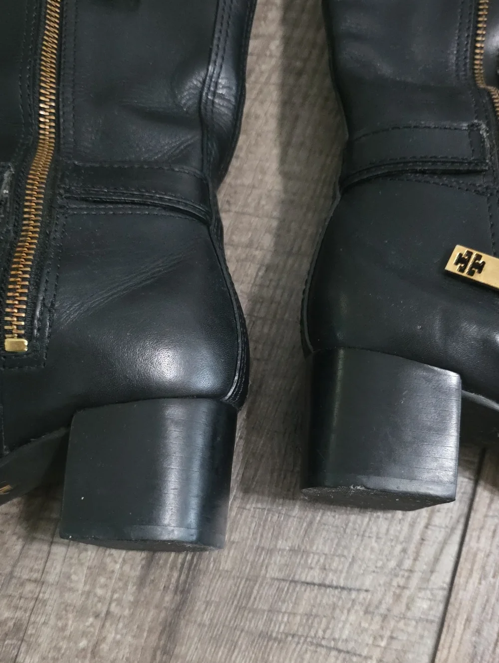 Tory Burch Black Leather Donovan Tall Equestrian Riding Boots